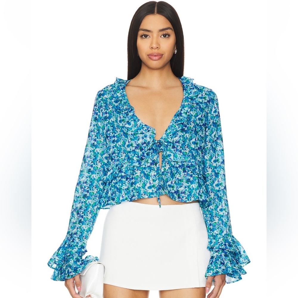 Faithfull the Brand Lombardi Top in Stellina Floral- Size S